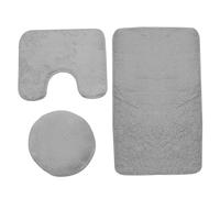 Juntos de alfombras de baño Alfombras de baño de no absorbentes de 3 Piezas de 20x32 y 20x16 Alfombra de Inodoro Rectangular/en Forma de U con Cubierta de Tapa en Forma de O 15x17 Juego de