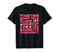 Juntos Desde 2016 Relación Socio Matrimonio Pareja Regalo Camiseta