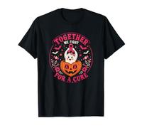 Juntos luchamos contra el cáncer de Mama Halloween Calabaza Fantasma Camiseta