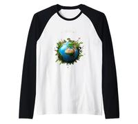 Juntos por el Planeta en un Mundo Mejor Camiseta Manga Raglan