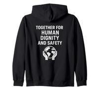 Juntos por la dignidad Humana y la Seguridad | Regalo del Día de los Derechos Humanos Sudadera con Capucha