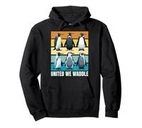 Juntos somos más fuertes. Pingüinos. United We Waddle. Sudadera con Capucha