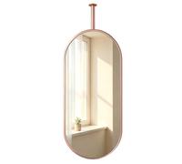 Junvstor Espejo de Vidrio Templado, Espejo de baño Ovalado para Lavabo para baño Moderno, Sala de Estar, Dormitorio, Entrada(Double-Sided)