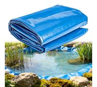 Junvstor Trampa Impermeable para Revestimiento de Estanque, Membrana de jardín acuático, revestimientos de Goma Seguros para Peces, lámina Cubierta Polietileno plástico Azul Resistente(10x15m)