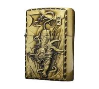 junweideyi 2 mecheros de regalo de estilo chino, reemplazables para Zippo (solo funda), tamaño de inserto compatible de 3,6 cm x 1,2 cm x 5 cm, carcasa más ligera (tigre blanco)