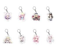 junweideyi Azur Lane - 8 llaveros acrílicos de dibujos animados de anime japonés, Estilo 3, Talla única