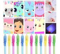 Junyaoii 24UV pen and cute cat Notebooks (2.4 x 4 in) Dollhouse Themed Party Favor Notepads Spiral Pocket Notebooks Birthday Gift Teacher Classroom Rewards for Kids Adults Party Goody Bags Stuffers