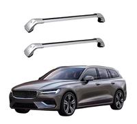 JUNYEW Barras de Techo Baca de Coche para Volvo V60 2011-2018 Barras Transversales Aluminio Premontadas Portabicicletas Incluye Cerradura Capacidad 150 Kg 2 Piezas,O