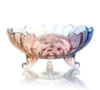 JUNYFFF Cuencos Cesta De Frutas Sala De Estar Moderna Cristal Creativo Cubo De Frutas Frutero Cesta Grande Plato De Dulces Frutero, 25X10.6Cm,B