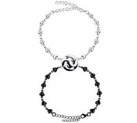 JunyiDIY 2 PCS Pulsera De Yin-Yang Con Pez Koi De Acero Inoxidable - Cadena Extendida, Pulseras De Puzzle Yin-Yang A Juego Para Mejor Amigo Mejores Amigos, Pulsera De La Fortuna Para Esposa Esposo