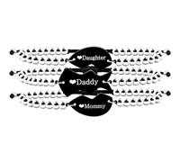 JunyiDIY 3 Pulsera de Rompecabezas en Forma de Corazón Amistad Familia Hermana Amiga Pulsera Nombre Personalizado Acero Inoxidable BFF Joyería Personalizada DIY Enfilado a Mano Regalo, Adjustable
