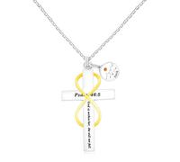 JunyiDIY collar semilla de mostaza de montaña, cruz infinita, joyería inspiradora para hombres, padrinos de boda, mejores amigos, collares religiosos de Pascua YA5151