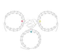 JunyiDIY Juego de 3 pulseras de cadena de corazón para mujer, regalo de graduación, rompecabezas de corazón, pulsera de amistad, nombre personalizado, 3 pulseras personalizadas para mejores amigos