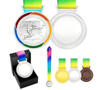 JunyiDIY Medalla de fútbol personalizada de bronce dorado y plateado con bandera de Estados Unidos, cinta de estrella o arco iris, individual o a granel, 12/24/36 piezas, medalla de premio con texto o