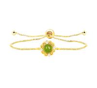 JunyiDIY Pulsera cadena y dije de flor verde, un regalo ideal para tu abuela o esposa, ideal para Acción de Gracias o San Valentín YA5582