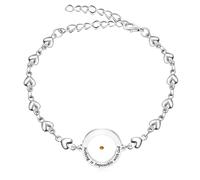 JunyiDIY Pulsera Cristiana para Mujeres | Cadena de Corazón con Colgante Redondo Grabado Nada es Imposible para Dios | Joyería Cristiana de Acero Inoxidable Baño de Platino para Mejor Amiga YA4282