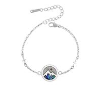 JunyiDIY Pulsera Cruz Montaña Semilla De Mostaza, Acero Inoxidable Ajustable Joyería De Fe Para Mujeres Hombres, Regalo Religioso Cristiano Para Bautismo Confirmación Conferencias De Fe