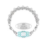 JunyiDIY Pulsera de alerta médica personalizada, pulsera de identificación médica de cadena ancha de acero inoxidable, etiqueta grabada, joyería de identificación de emergencia hipoalergénica para