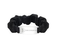 JunyiDIY Pulsera Médica para Diabetes Tipo 2, Pulsera Ajustable de Estilo Diadema de Acero Inoxidable para Seguridad de Salud de Emergencia para Mujeres YA5426