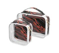 junzan Bolsas de aseo transparentes con formas geométricas abstractas y poligonales, bolsa de viaje de tamaño de cuarto de galón, bolsas de maquillaje transparentes aprobadas por la TSA, para viajar,