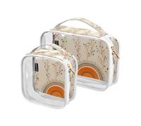 junzan Bolsas de aseo transparentes con tótem indio, bolsa de viaje de tamaño de cuarto de galón, bolsas de maquillaje transparentes aprobadas por la TSA, para viajar, Indian Style04, Pack De 2