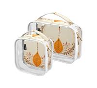 junzan Bolsas de aseo transparentes estilo tótem indio, bolsa de viaje de un cuarto de galón, aprobado por la TSA, bolsas de maquillaje transparentes para viajar, Estilo de tótem indio, Pack De 2