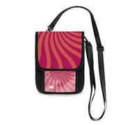 JUNZAN Cartera de viaje con cuello de remolino para mujeres y hombres, bloqueo RFID, bolsa cruzada de 7.5 x 6 pulgadas, correa ajustable, Twirl Swirl010, 7.5" x 6"