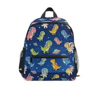 JUNZAN Dinosaurs in Space - Mochilas para niños y niñas, mochila preescolar, mochila para niños pequeños, bolsa de libros de 3 a 8 años