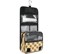 junzan Neceser colgante para mujeres y hombres, bolsa de cosméticos de viaje verde miel con gancho, organizador de maquillaje familiar, verde miel_1, 18.5"(Unfold) x 9" W x 4" H, Colorido