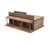 JunZheHub 1/72 Casa de Madera en Miniatura, Maqueta de Ferrocarril, Escena Arquitectónica para Accesorios