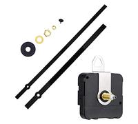 JunZheHub 1 Pieza Mecanismo de Reloj Movimiento de Silencioso Manecillas de Metal Largas Piezas para Motor Y Colgar Relojes Adecuado para Decoración, 1 par de Manos Negras, Individual