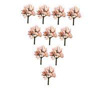 JunZheHub 10 árboles Miniatura Artificiales para Construir Dioramas, Decoración, Manualidades, Adornos de Paisajes Y Accesorios, 6.5 Cm de Altura