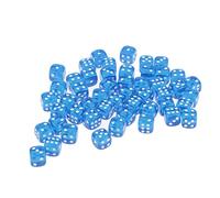JunZheHub 10 Dados de Madera, Dados Digitales de Seis Caras para Juegos de rol de Madera, Azul