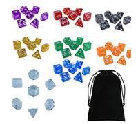 JunZheHub 10 Juegos Dados Acrílicos Juegos Educativos Conjunto Numérico Figura Diferente Apto para Juegos de rol Aprendizaje Matemáticas