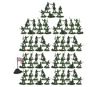 JunZheHub 100 Piezas Figuras Miniaturas Juguetes Armados Plástico Creativo para Juego de Simulación Adecuado para Maquetas Históricas Decoración, Verde