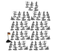JunZheHub 100 Piezas Figuras Miniaturas Juguetes Armados Plástico Creativo para Juego de Simulación Adecuado para Maquetas Históricas Decoración, Plata