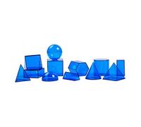 JunZheHub 12 Figuras Geométricas Sólidas 3D, Formas Geométricas, Geometría, Material Didáctico para La Enseñanza de Matemáticas Básicas a Niños de