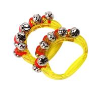JunZheHub 2 Panderetas de Mano con Cascabeles para Niños Y Adultos. Ideales para Hacer Ruido. Panderetas de Mano para Jardín de Infancia Y, Amarillo