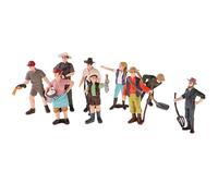JunZheHub 25 Piezas Trabajador Ferroviario Escala HO Figuras Miniatura Maquinista Peones Operarios con Cubos y Escalera Pintadas para Escenas Realistas