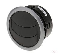 JunZheHub 2x Air Vent Grille Cubierta de Ventilación Salida de Aire Embellecedor Rotatorio de Plástico para Automóvil Apto Fácil de