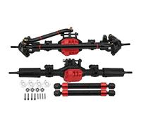 JunZheHub 4 Piezas Eje Delantero Trasero Conjunto Ejes Kit Accesorios Metal Transmisión Mejorada Sustitución Montaje CNC para Vehículo RC Crawler SCX10