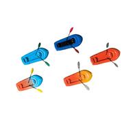 JunZheHub 5 Kayaks en Miniatura a Escala 1:64 con, Maqueta Arquitectónica de Una Estación de Tren.