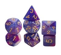 JunZheHub 7 Piezas Dados Juego de Mesa Conjunto Tablero Diversión Acrílico Apto para Niños Adolescentes Adultos Familiares Cumpleaños Juegos