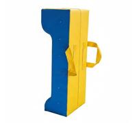 JunZheHub Almohadilla de Rugby para Entrenamiento Cojín para Ejercicios de Impacto Estructura Curva Recubrimiento Cuero Estabilizador Corporal Adecuado para, Azul Y Amarillo, Juvenil 60 40 23