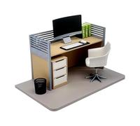 JunZheHub Artículos de Colección para Casas de Muñecas Escritorio de Computadora en Miniatura a Escala 1:12 Decoración de Simulación de Oficina Accesorios Peque, Conjunto C