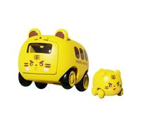 JunZheHub Autobús de Inercia Interactivo con Dibujos Animados para Bebés, para Niños Mayores de 1 año, Color Verde, Amarillo