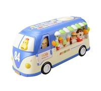 JunZheHub Autobús Escolar Juguete para Bebé Colores Brillantes Juguetes Musicales para Bebé para Regalo Rojo, Azul