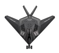JunZheHub Avión de Colección, Réplica Metálica de Un Avión de con Mecanismo de Retroceso, Música Y Luces Decoración, F117