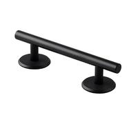 JunZheHub Barrera de Obstáculos Profesional con Riel Redondo para Patineta de Dedos, de Acero Inoxidable, para Practicar. Diseño Liso, Base Estable, Apto para P, Negro 15cm