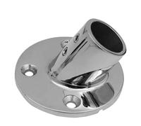 JunZheHub Base de Acero Inoxidable para Pasamanos de Barco, Pieza de Repuesto para Pasamanos, Accesorio Robusto, Base Redonda de 60 Grados para Una Fácil Instal, 25mm